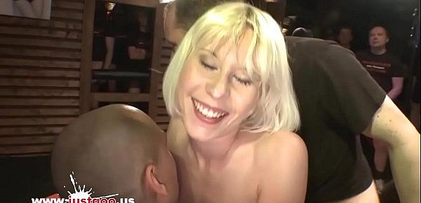 Blonde Slut Cora Vs Brunette Whore Gia - German Bukkake Gangbangs